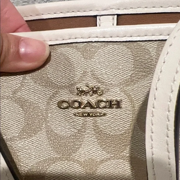 Coach Beige Signature Tote - Picture 2 of 11